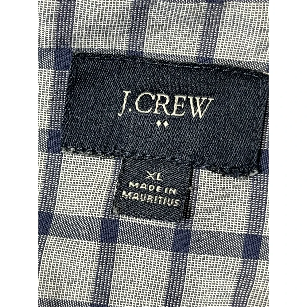 J.Crew Factory - Mens XL Slim Fit - Chambray Windowpane Tattersall‎ Button Down